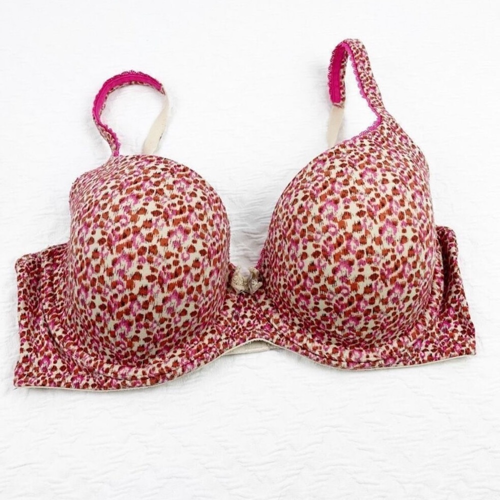 Victoria’s Secret Body by Victoria Lined Demi 36D pink tan cheetah print